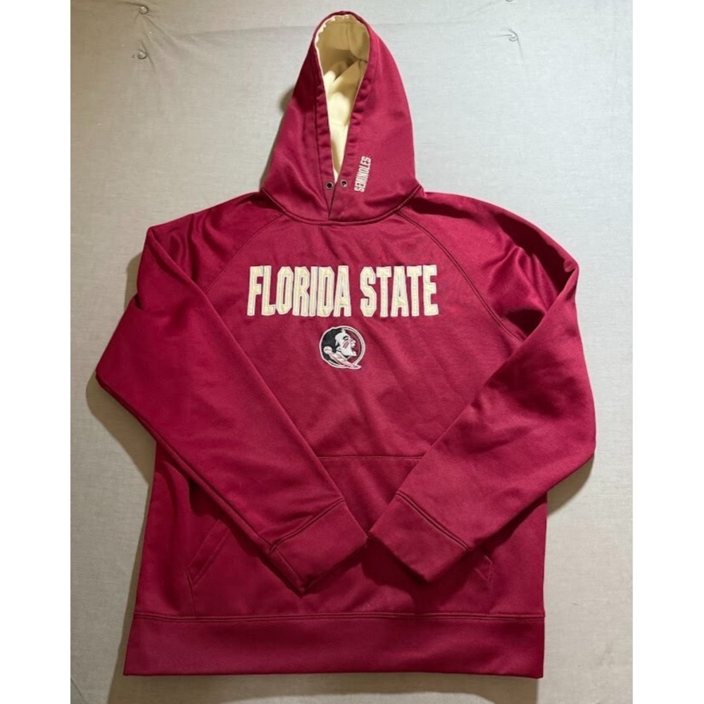 Florida‎ State Seminoles Colosseum Football Hoodie Mens Medium Red Short Sleeve.